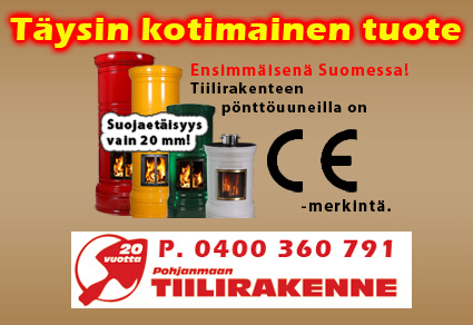 Pönttöuunit,CE-merkintä,suojaetäisyys